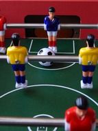 football ball and players figures
