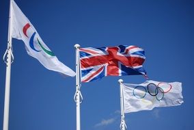 flags on the Olympic holiday