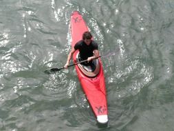 canoeist in action