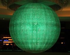 green crystal sphere for festive lighting