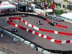 panorama of karting on the track