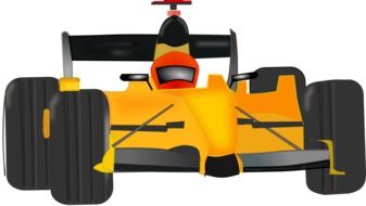 painted orange race car