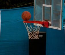 Balanced ball on basketball ring