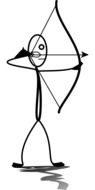 stickman with an arrow