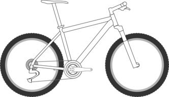 outdoor sport bicycle, drawing