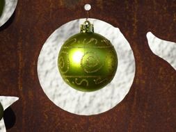 Decorated glass ball