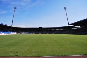 soccer arena on a sunny day