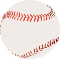 White and red baseball ball