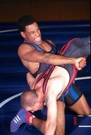 wrestlers on the carpet