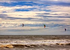 kitesurfing in the North sea