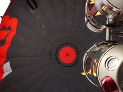 hot air balloon from inside