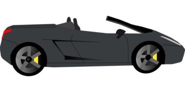 Drawing of a black sports car