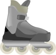 Grey rollerblades clipart