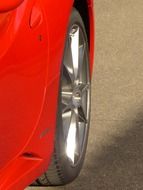 red ferrari wheel