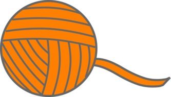 orange wool ball as a graphic image