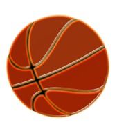 brilliant basket ball on the white background