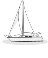 boat yacht sail sport drawing