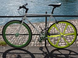 road bike near the fence