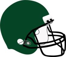 green helmet football drawing