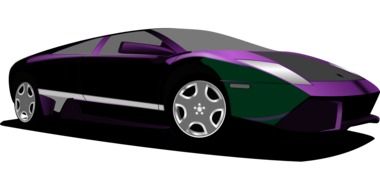 sports purple car drawing