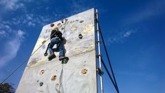 artificial climbing wall climb
