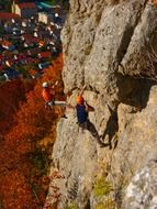rock climber on the wall