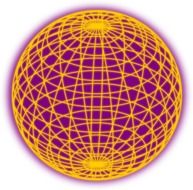 globe, framework, violet-orange, round