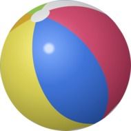 drawn rainbow beach ball