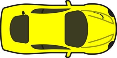 yellow racing car