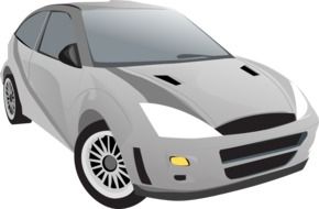 modern chrome car, drawing
