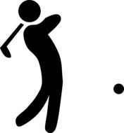 golfer drawing