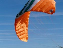 orange paragliding air