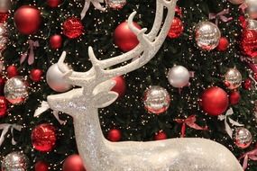 photo of a silver christmas deer