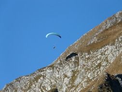 paraglider hobby in the mountains