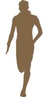 Olympic runner silhouette drawing