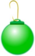 christmas ball green as a drawing