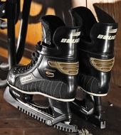 ice skates for hockey close up