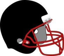 black football helmet