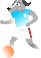 Picture of playing dog