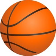 Picture of orange basketball ball