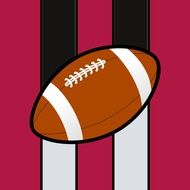 brown ball for american football as a graphic image