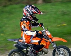 motorcyclist on the track