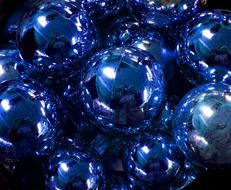 Blue beautiful christmas balls