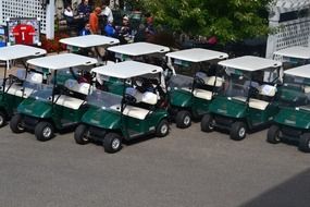 cars in a golf club