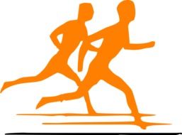 runners athletics sign drawing