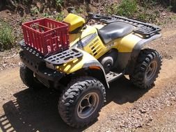 yellow quad bike
