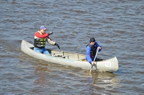 Photo of men are rafting
