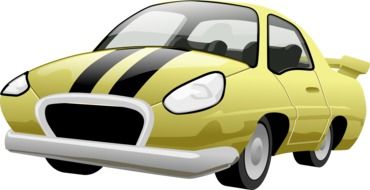 yellow speed sport car drawing