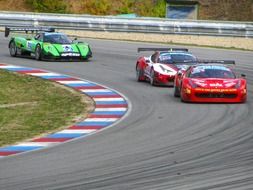 cars on the race track