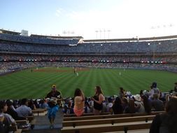 baseball game in stadium